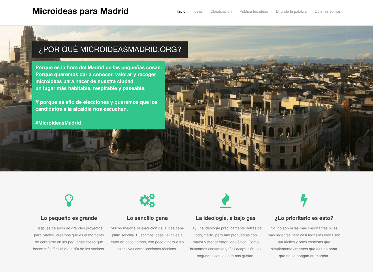Microideas for Madrid – A digital platform to improve the city